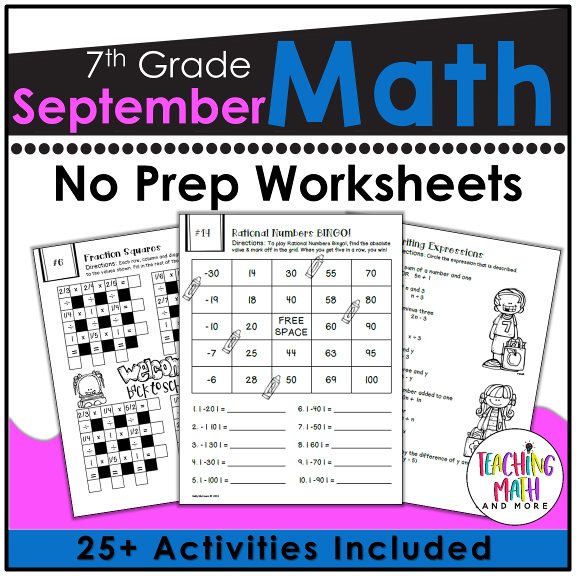 Back To School Math Activities 7th Grade Teaching Math And More