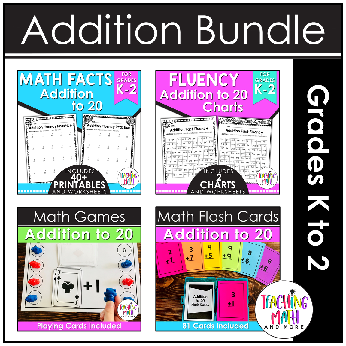 Addition to 20 Fluency Activities Bundle - Teaching Math and More