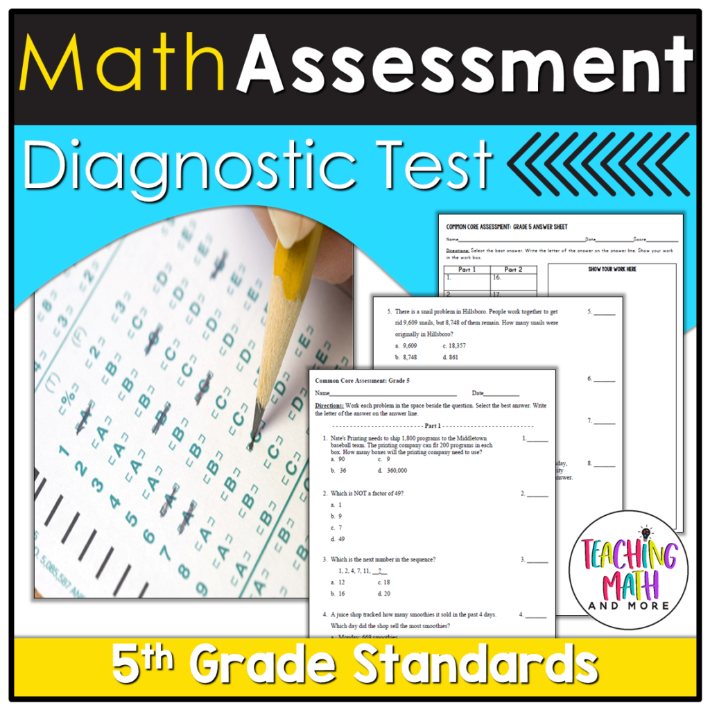 5 Ways to Use a Diagnostic Math Test Teaching Math and More