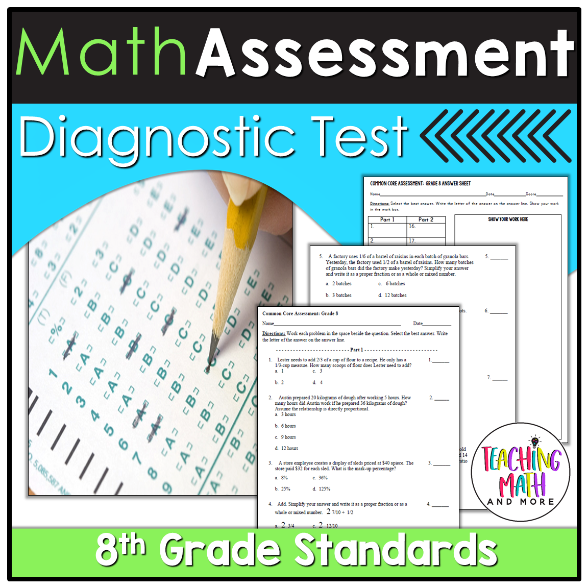 Grade 8 Diagnostic Test Science Answers