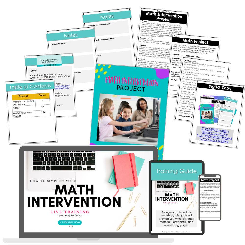 How To Start Math Intervention - Teaching Math And More