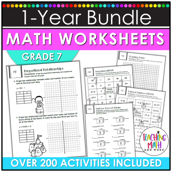 7th Grade Math Worksheets - Teaching Math and More