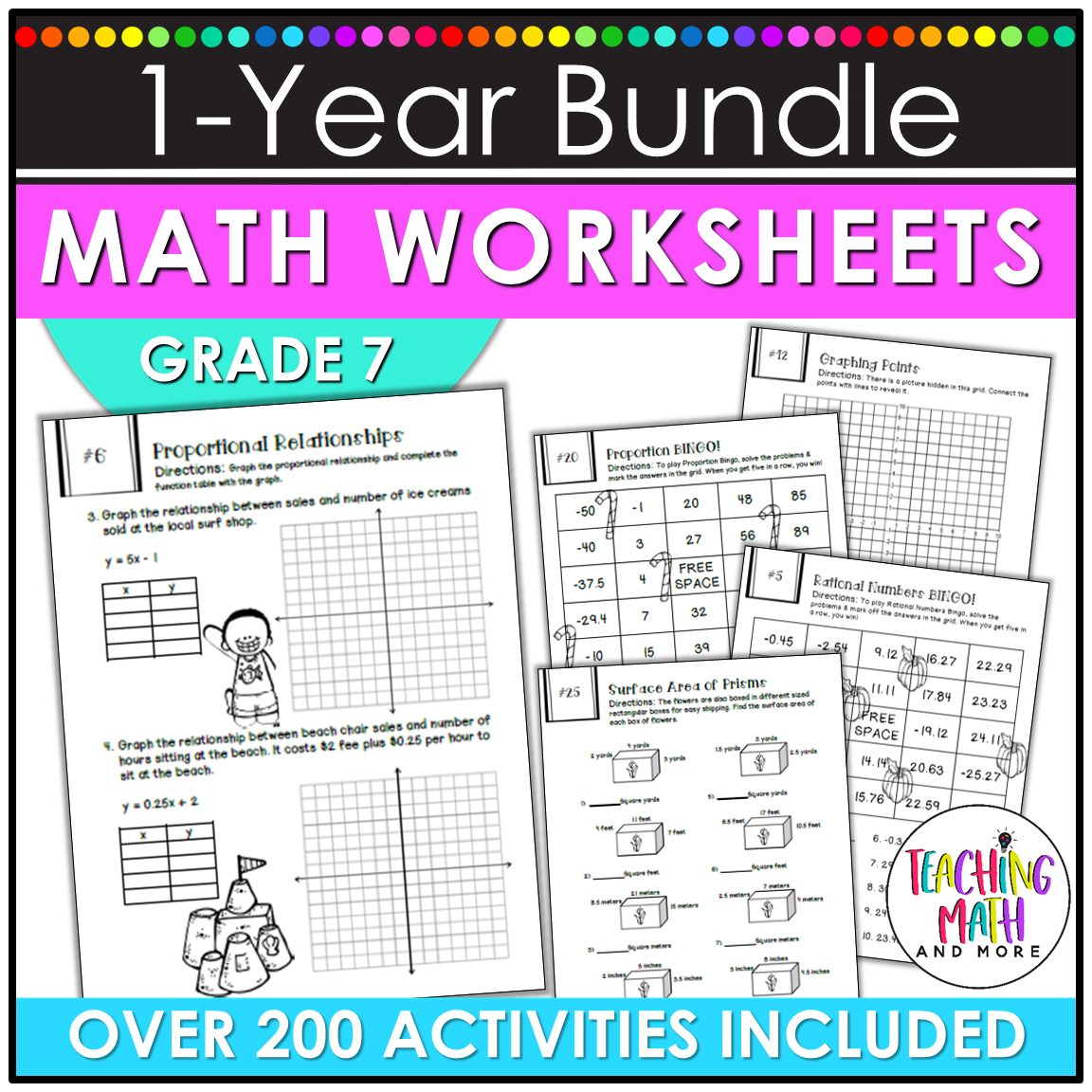 7th Grade Math Worksheets - Teaching Math and More