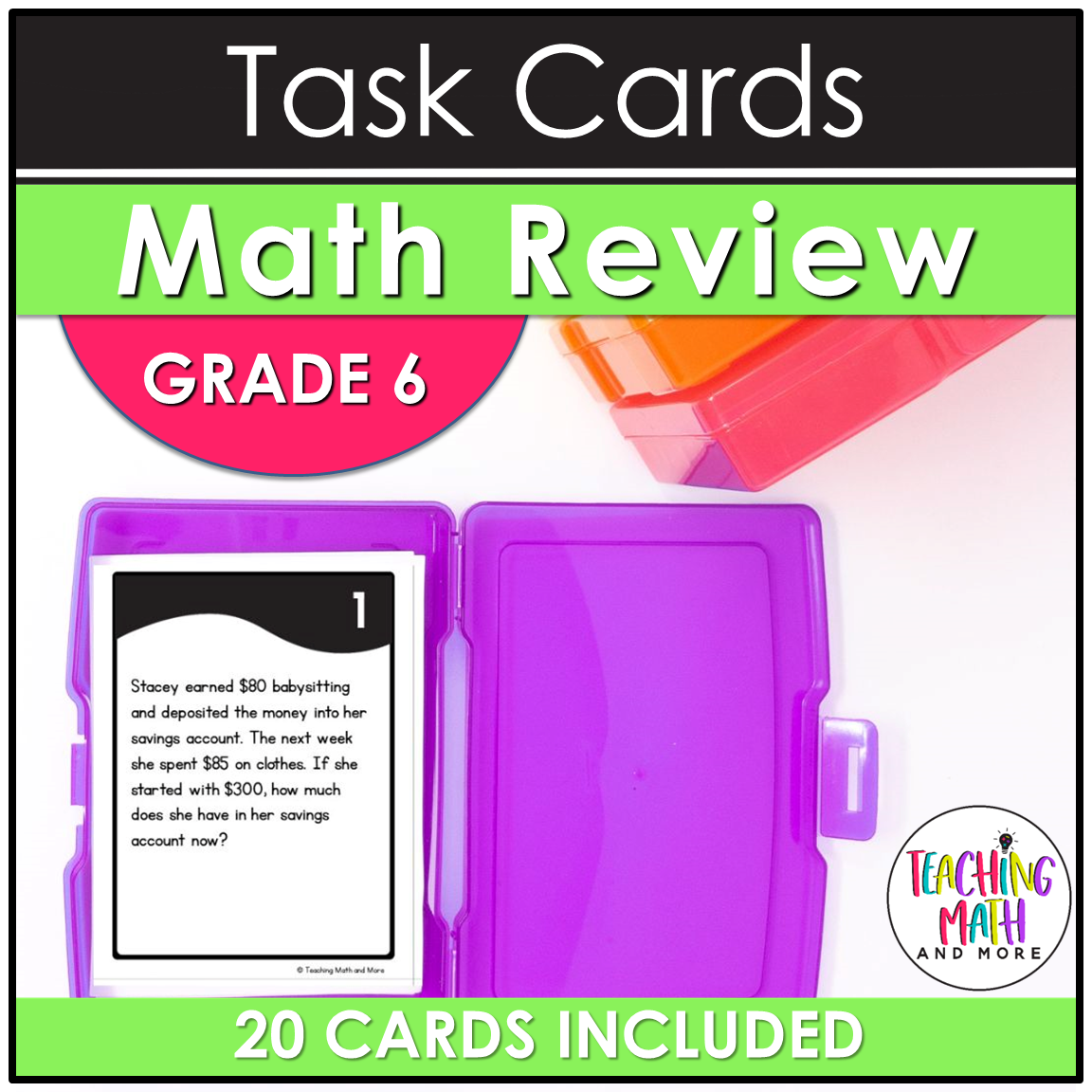 6th Grade Math Review Task Cards Teaching Math And More 0494